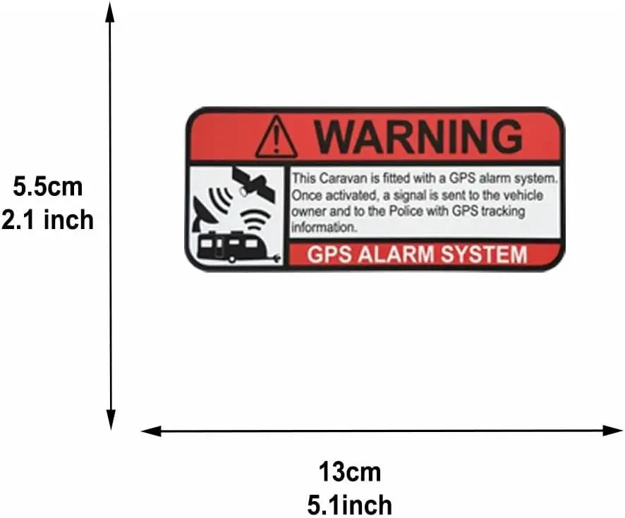 2pcs 13 X 5.5cm Caravan GPS Tracking Decal Sticker CAR Truck Vehicle Security Stickers Peaceful Pleasures Health and Wellness