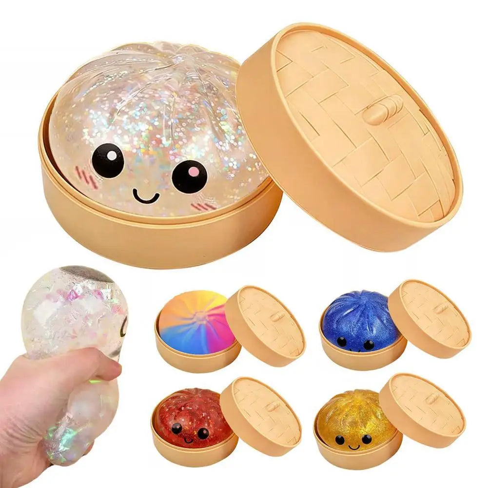 Colorful Crystal Buns Anti Toy Simulation Food Squishes Squeezable