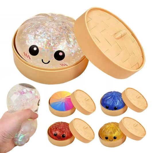 Colorful Crystal Buns Anti Toy Simulation Food Squishes Squeezable Peaceful Pleasures Health and Wellness