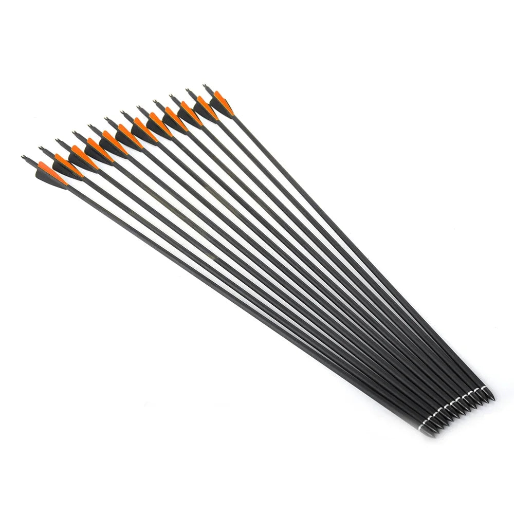 6 Mixed Carbon Arrow 23 28 29 30 Spine 500 Replaceable Arrowhead