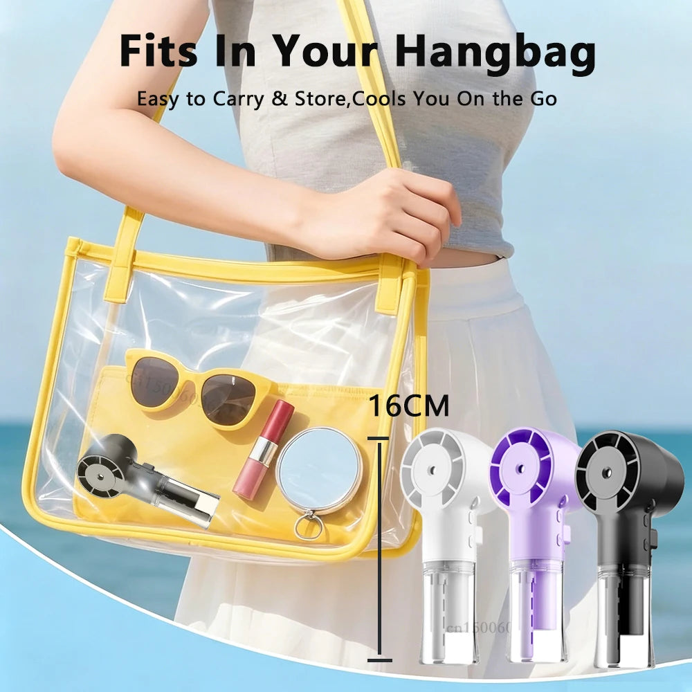 Water Mist Fan Portable Handheld Humidifier Fan with Sprayer Rechargeable 4 Wind Speed Coolling Mist Fan Mini Water Spray Fan Peaceful Pleasures Health and Wellness