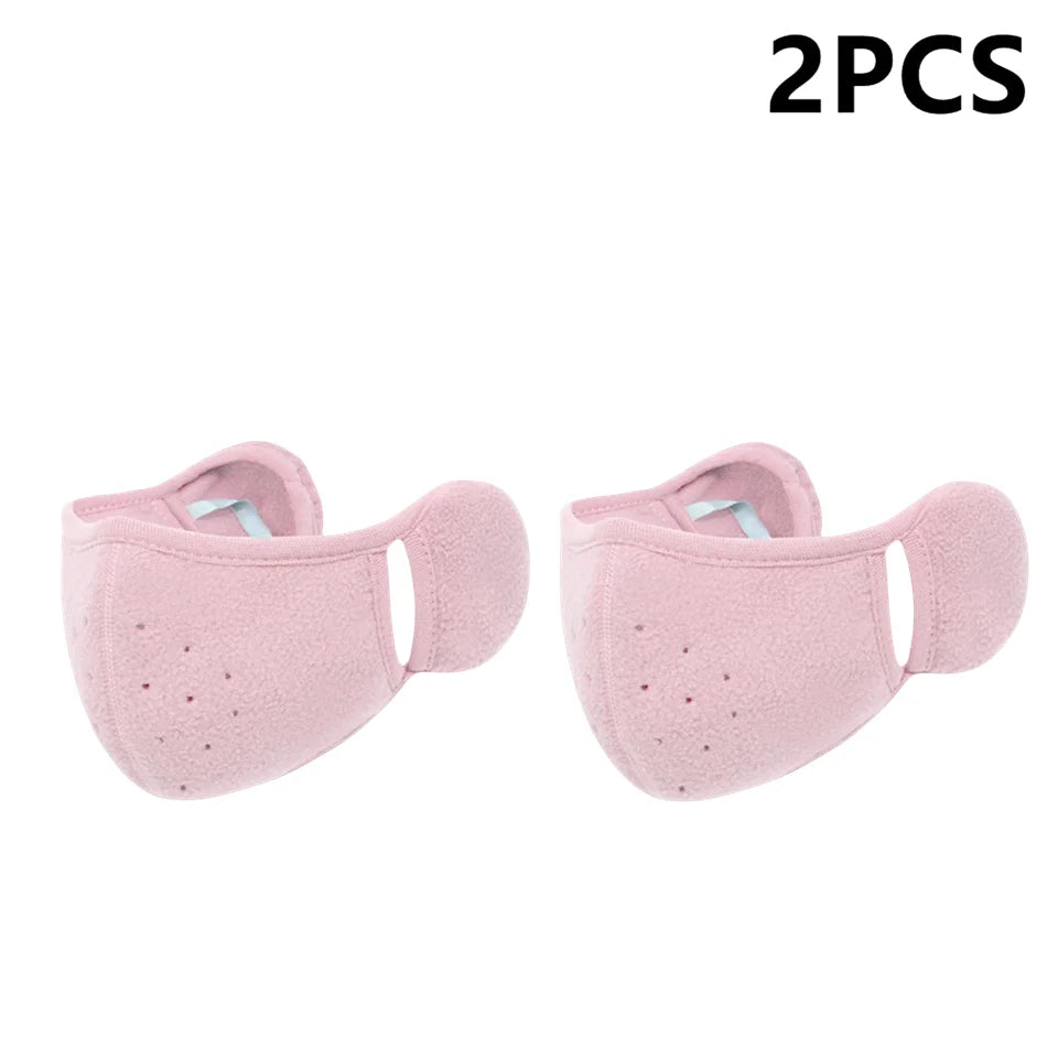 Winter Fleece Earmuffs & Windproof Face Mask – Unisex 2-Pack Winter Ear Warmer Mask Peaceful Pleasures Health and Wellness B 2PCS