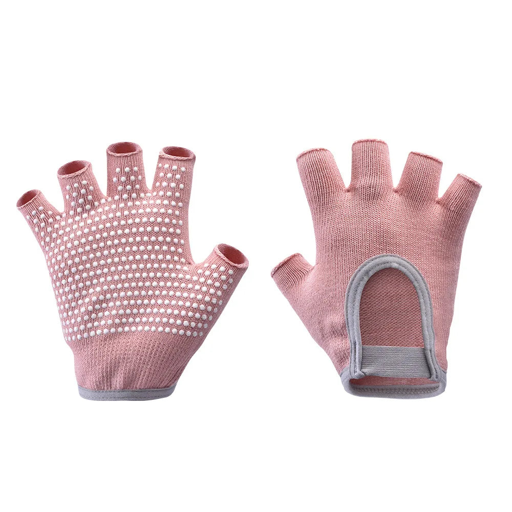 Non Slip Yoga Gloves for Women Fingerless Pilates Gloves for Gym Exercise Fitness Workout,Yoga gloves Peaceful Pleasures Health and Wellness pink one size fits all