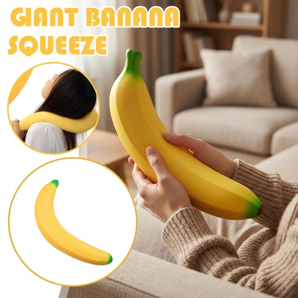 Giant Banana Squishy Slow Rising Fidget Toy – Kids & Adults