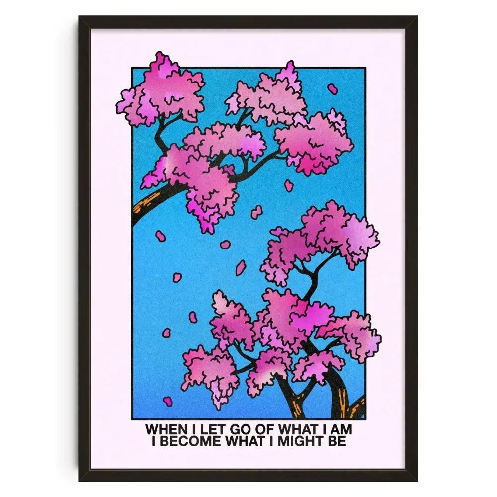 Japanese Retro Floral Canvas Wall Art | Unframed Poster