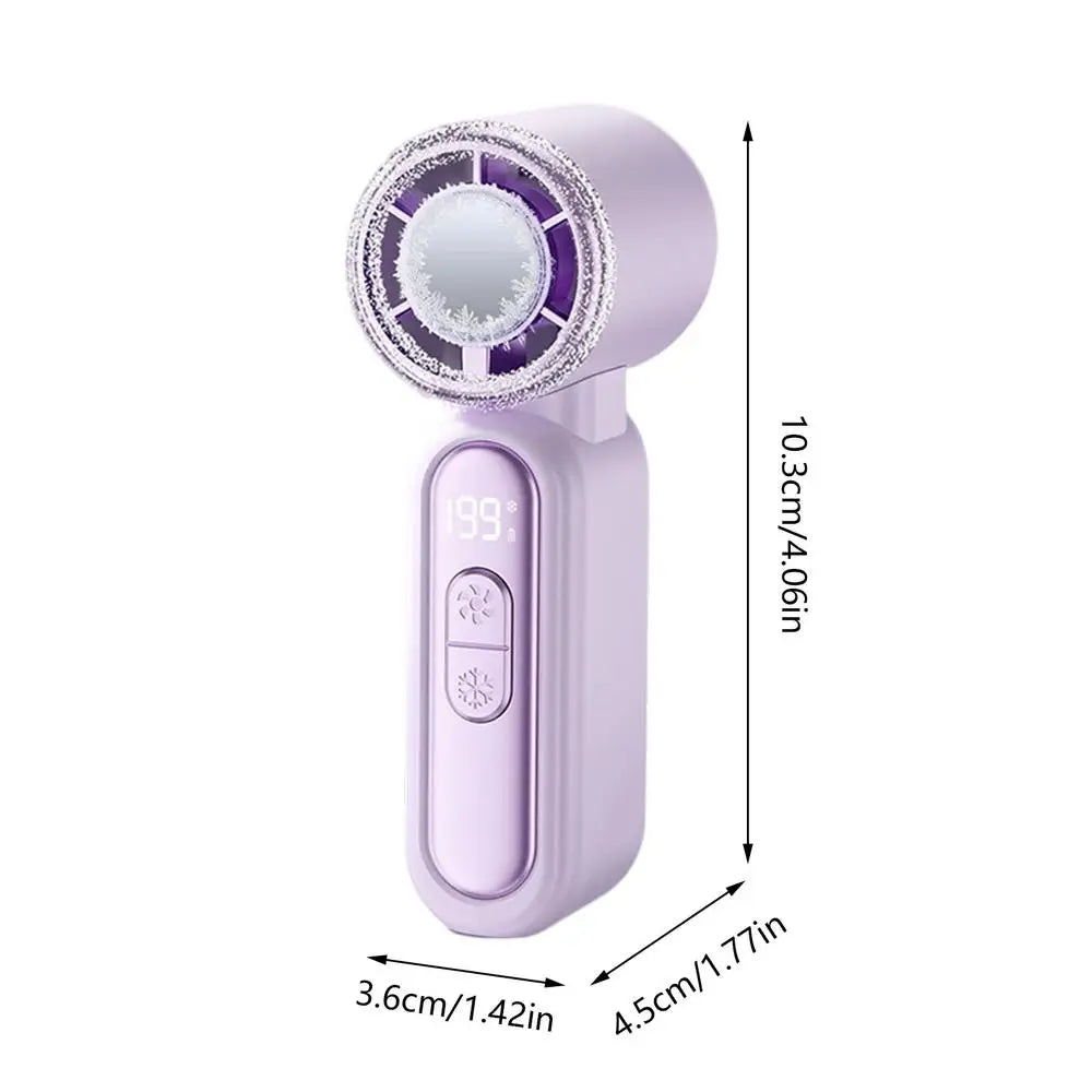 Portable Mini Handheld Fan USB Rechargeable 199-Speed LED