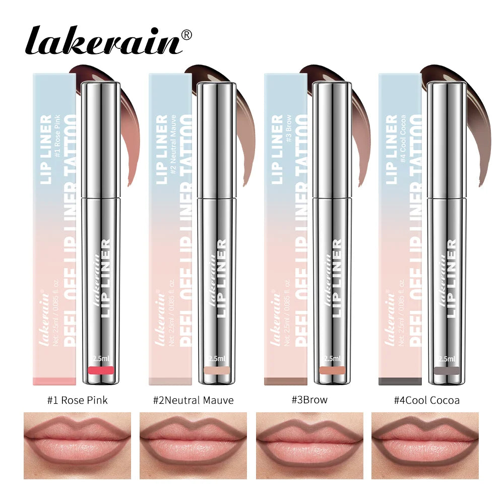 Highly Pigmented Lip Liner Tattoo Matte Peel Off Enhance Lip Liner Lasting Lip Stain Waterproof 4Colors Transfer-proof Lipstic Peaceful Pleasures Health and Wellness