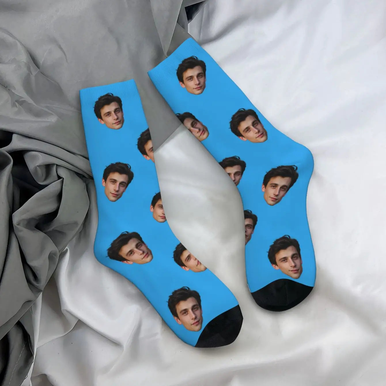 Customized face-shaped socks Unisex customized socks Personalized picture socks Photo socks Customized socks as gifts Peaceful Pleasures Health and Wellness 1-4 One Size