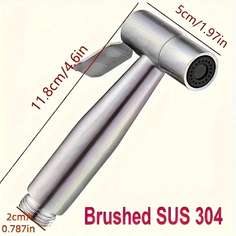 Stainless Steel Handheld Bidet Sprayer | Toilet Spray Gun Set