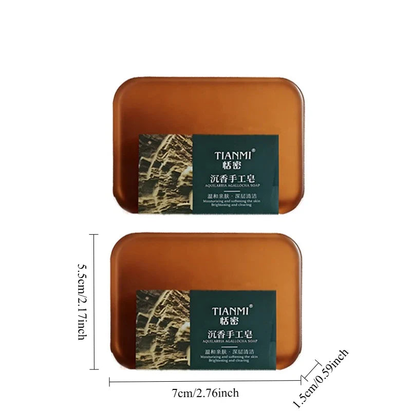 Agarwood Handmade Soap with Glycerin – 2-Pack Deep Cleanse