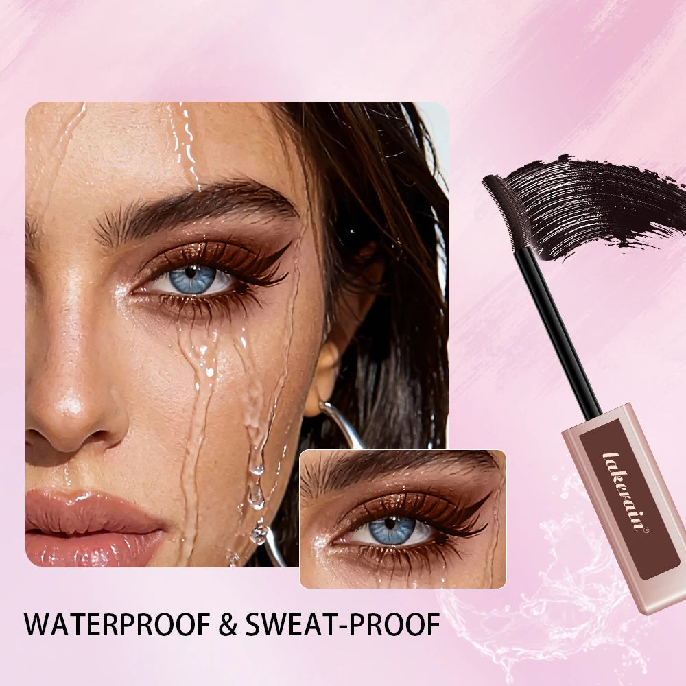 Super Waterproof Mascara 4D Mascara Thick Long Smudge-proof Plump Encrypted Long-lasting Curling Large Eye Makeup Makeup Peaceful Pleasures Health and Wellness