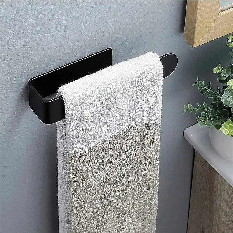Self-Adhesive No-Drill Stainless Steel Towel Rack | Bathroom