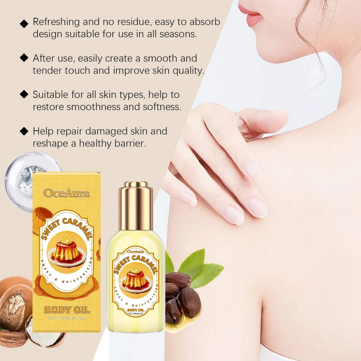 Strawberry Body Massage Oil – Moisturizing Relaxing Spa Oil