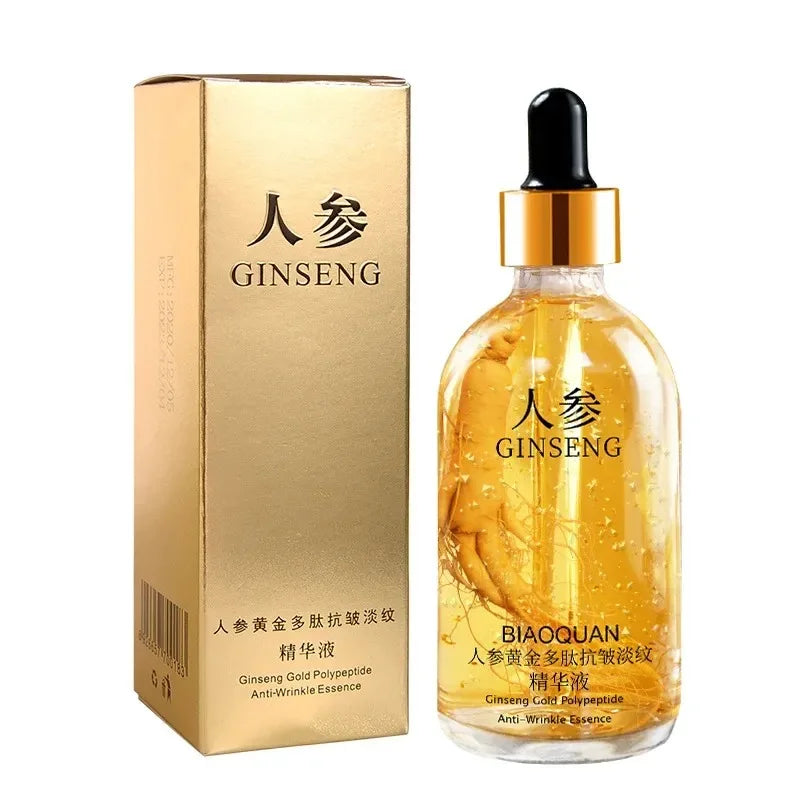 100ml 24k Gold Hyaluronic Acid Face Serum for Skin Care Peaceful Pleasures Health and Wellness Gold Ginseng