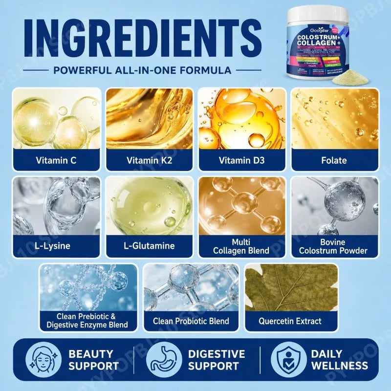 Googeer Colostrum Collagen Powder with Probiotics & Enzymes