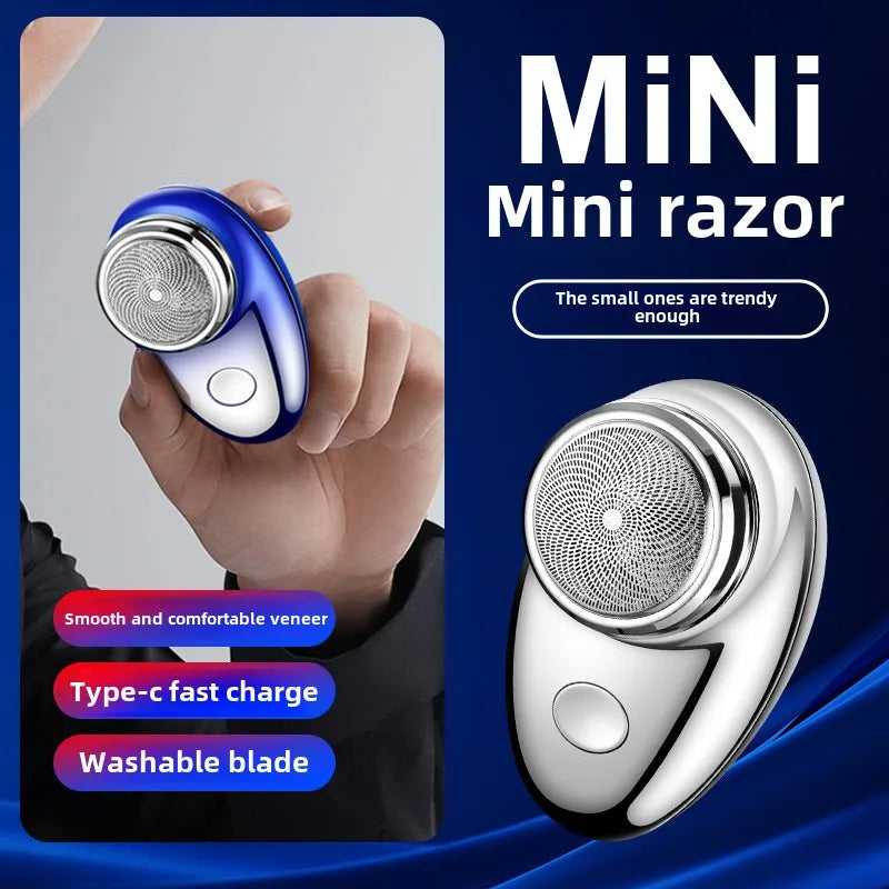 Men's Mini Shaver Waterproof Razors Machine with USB Charging Portable Electric Razor Essential Beard Trimmer for Outdoor Travel Peaceful Pleasures Health and Wellness