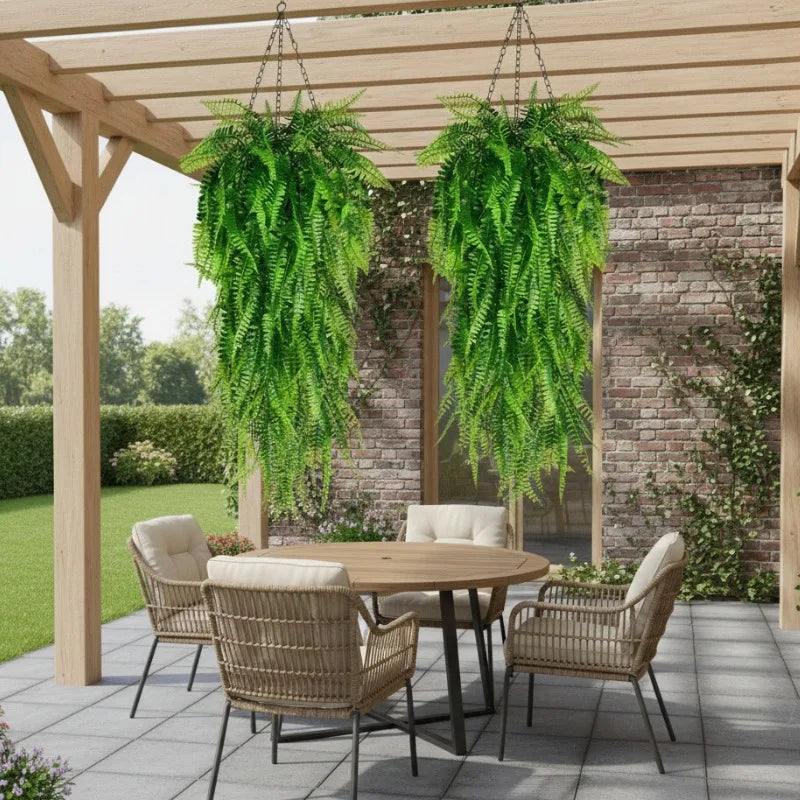 Artificial Hanging Fern Vines – Faux Persian Grass Wall Decor