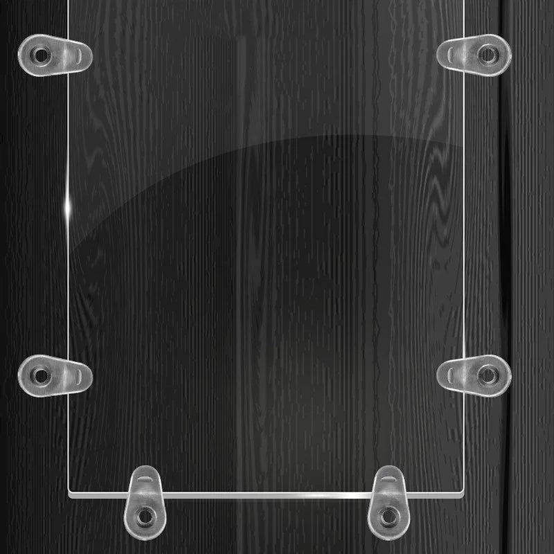 10-Pack Transparent Glass Retainer Clips – Cabinet & Mirror Fix