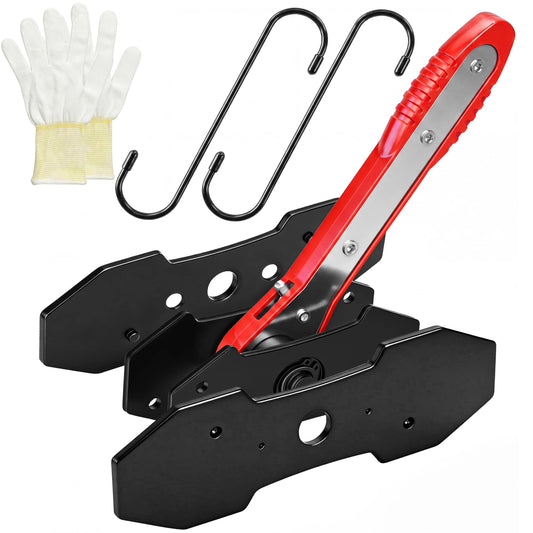 360° Brake Caliper Piston Compressor Tool | Steel Plate & Hooks Brake Caliper Tool Peaceful Pleasures Health and Wellness Red