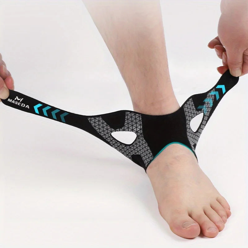 1pc Ultra-Thin Adjustable Ankle Support Brace - Breathable Nylon, Dual-Sided Straps,for Sports,Running, Cycling, Ankle Sleeve, Peaceful Pleasures Health and Wellness
