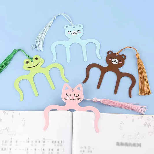 Cartoon Cute M-shaped Score Clip Metal Iron Book Flat Paging Fixed Peaceful Pleasures Health and Wellness