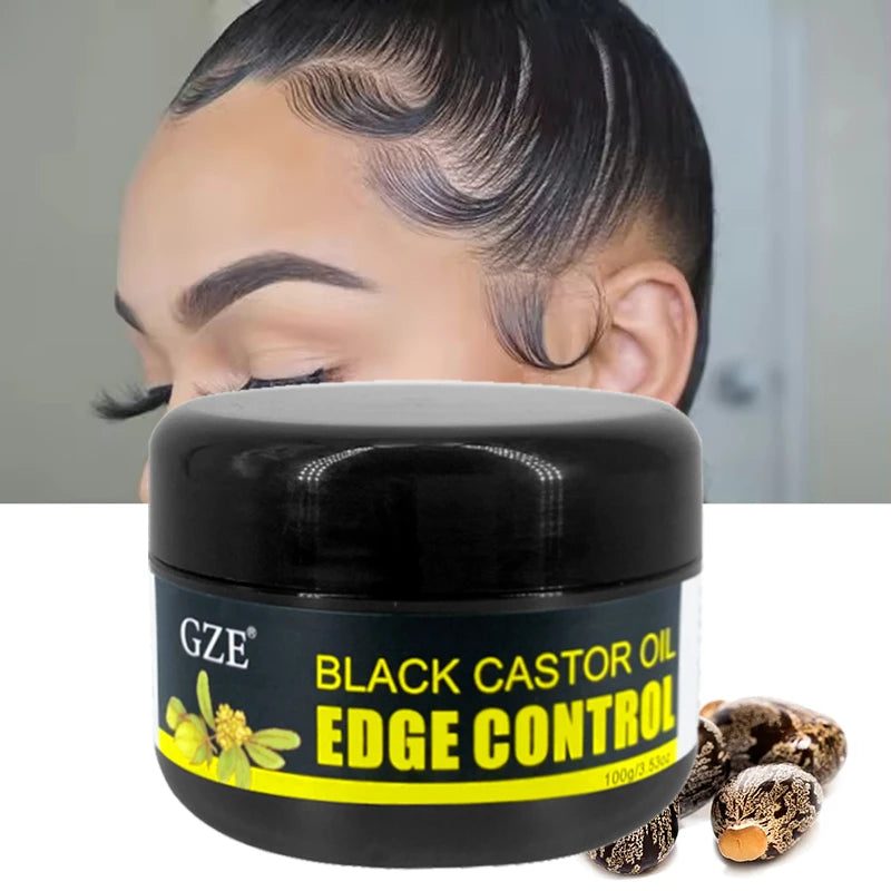 GZE African Black Castor Extra Hold Edge Control Hair Wax Gel