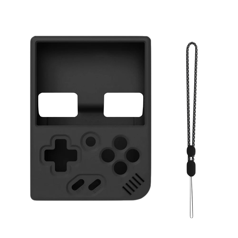 Silicone Shockproof Cover with Lanyard for MIYOO MINI Plus Peaceful Pleasures Health and Wellness Black france