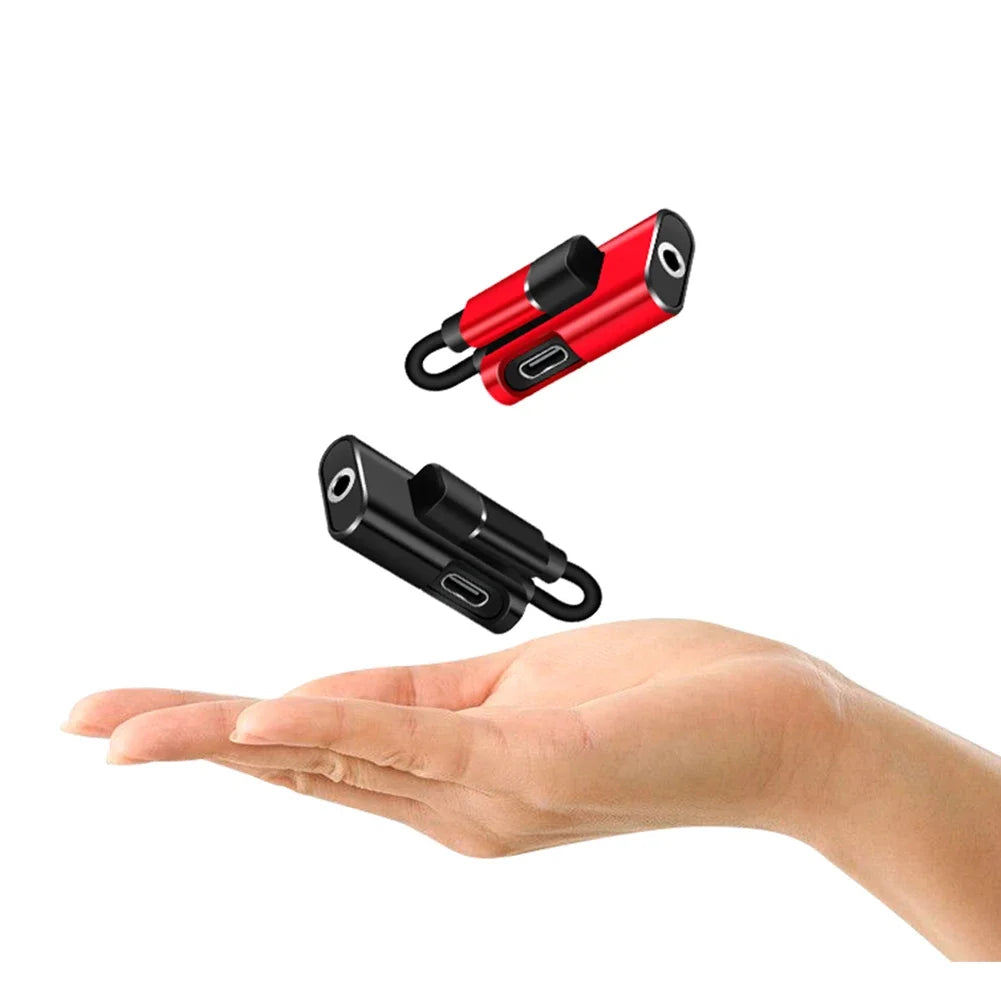 2-in-1 USB-C to 3.5mm Jack Adapter Type C Audio Splitter Headphone Charger Dongle for Xiaomi Huawei Type C Phones Peaceful Pleasures Health and Wellness