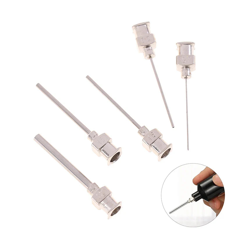 5-Pack Blunt Stainless Steel Dispensing Needle Tips 12–25G