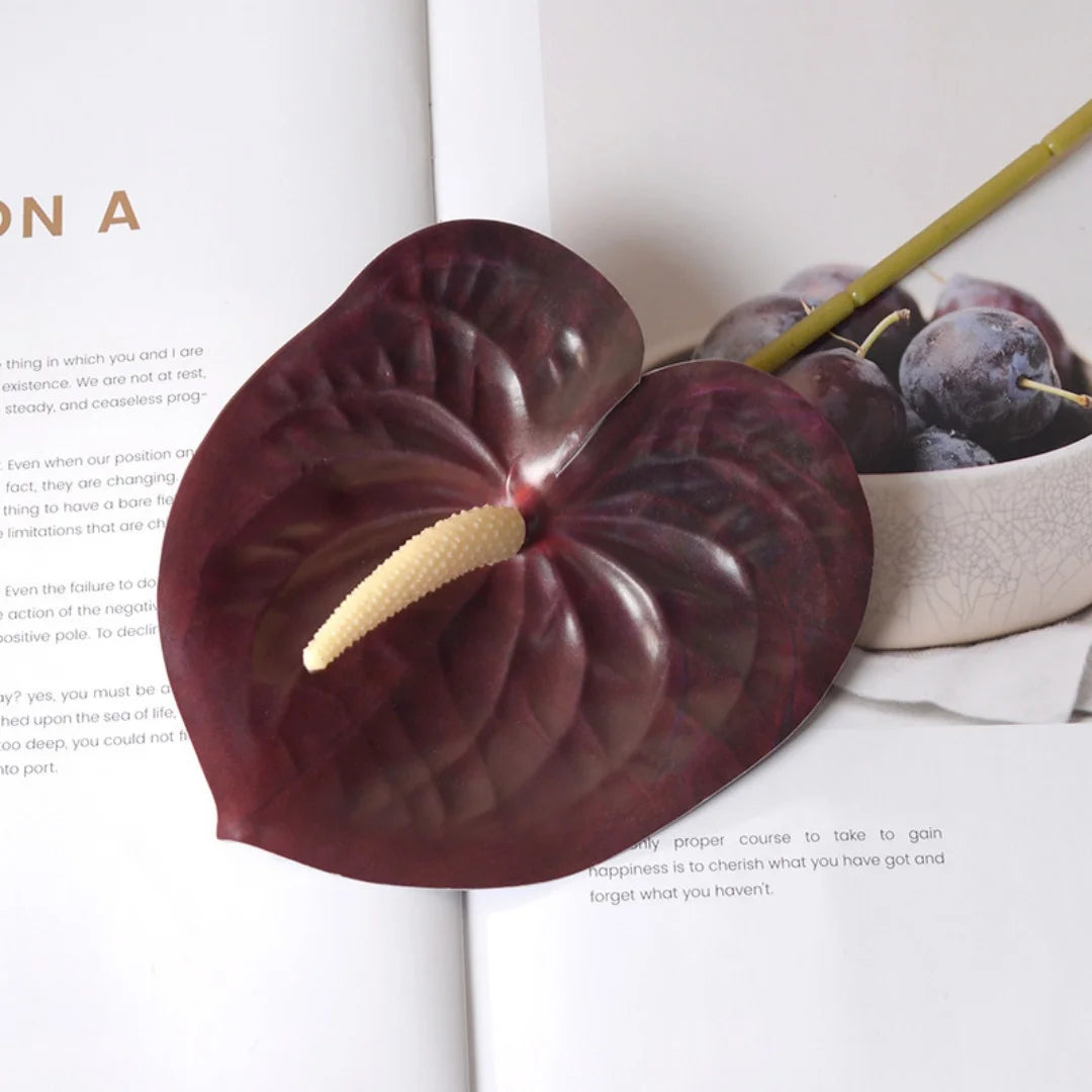 Silk Anthurium Single Stem Faux Flower – Wedding & Home Decor