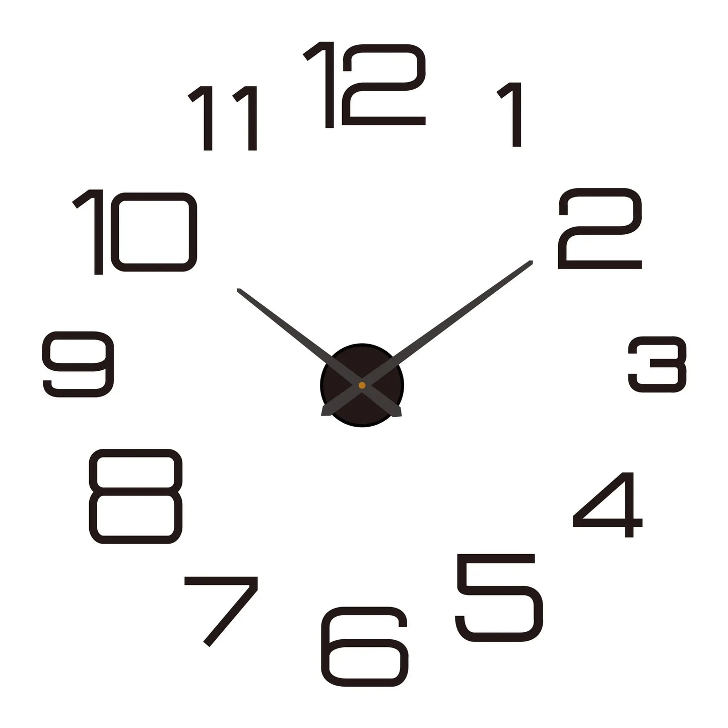 Large 3D Wall Clock Luminous Classic Wall Clocks DIY Digital Clock Wall Watches Stickers Silent Clock for Home Living Room Table Peaceful Pleasures Health and Wellness 011 black 3D 51 inch(130cm)