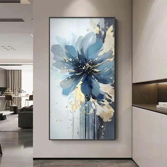 Beautiful Big Flowers Picture For Home Wall Decor Pure Hand Painted Oil Painting On Canvas Hanging Poster Mural For Living Room Peaceful Pleasures Health and Wellness