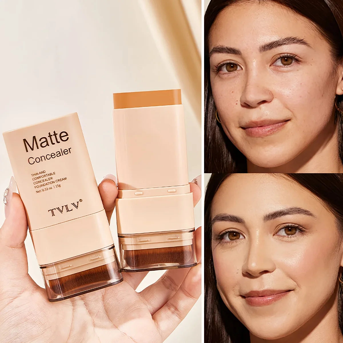 2-in-1 Foundation & Concealer Stick – 9 Shades | Waterproof