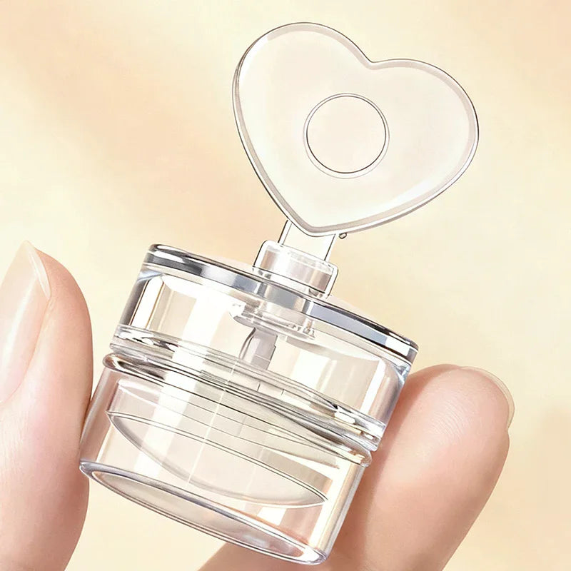 Transparent Nail Stamper With Scraper Heart Flowers Shaped Jelly Silicone Head Stamp For French Nails Printing Peaceful Pleasures Health and Wellness