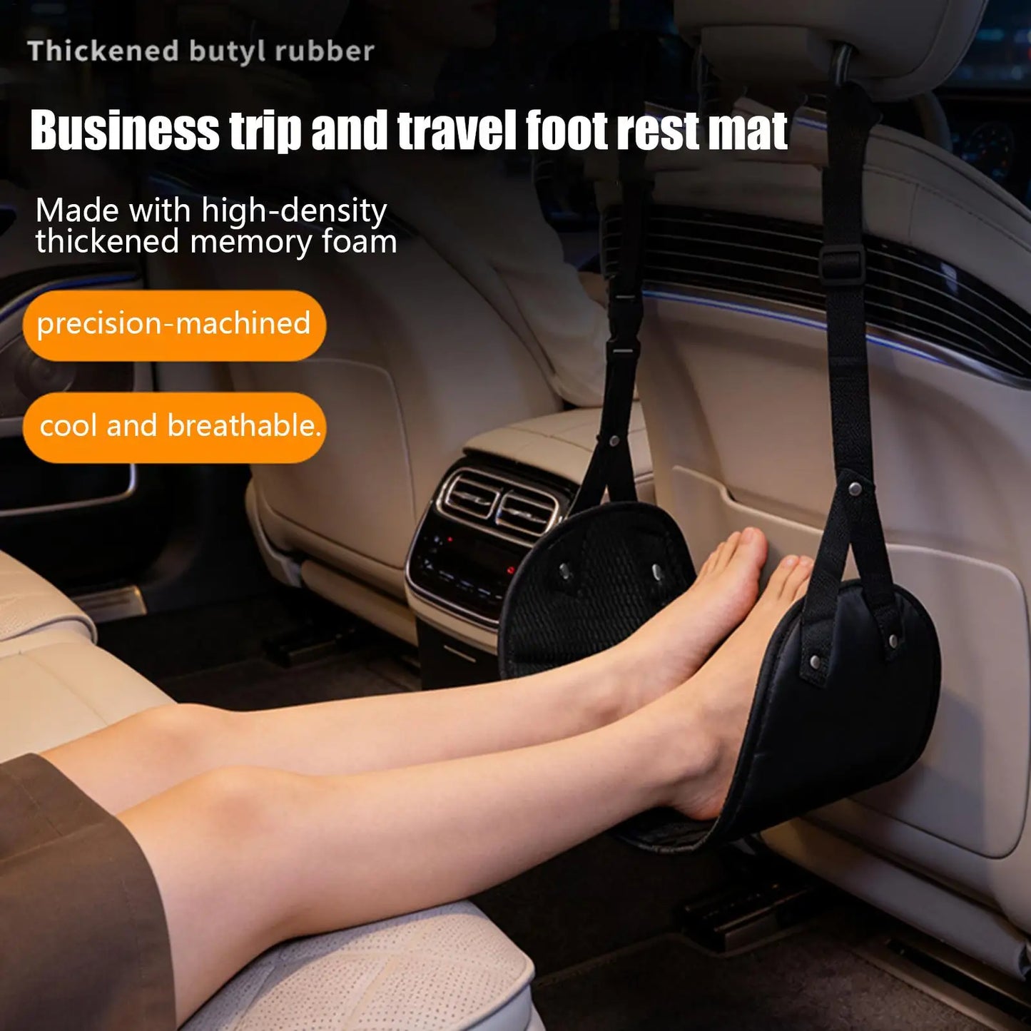 Portable Adjustable Foot Hammock – Airplane & Office Travel Rest