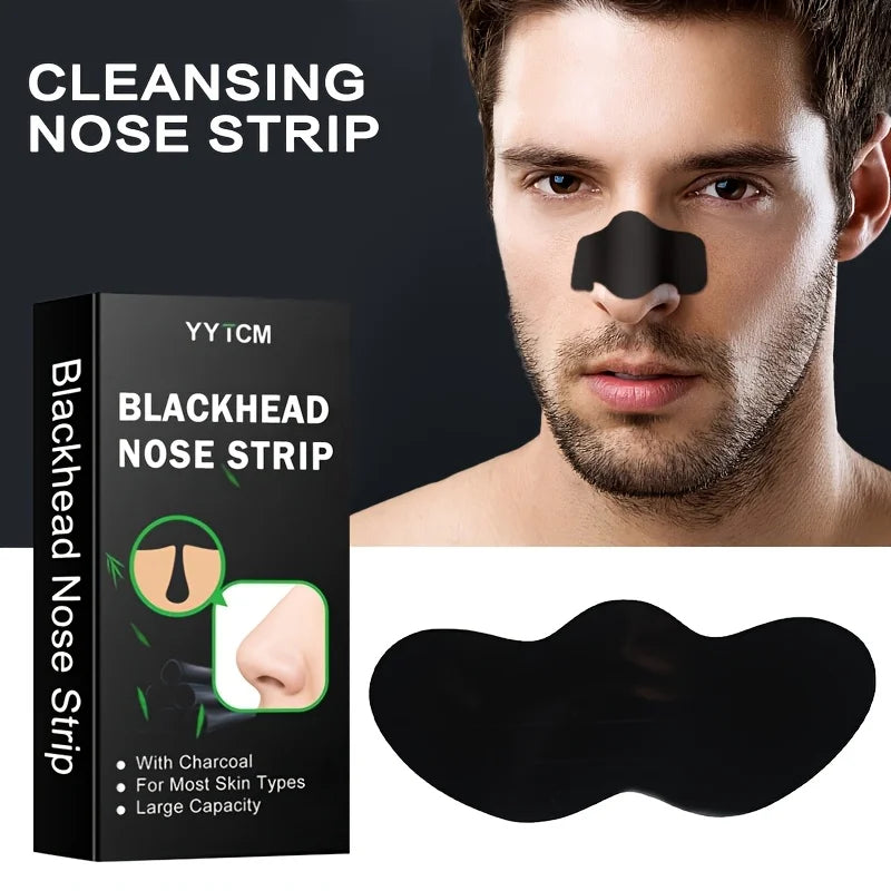 Bamboo Charcoal Blackhead Nose Strips, Strong Adsorption and Cleansing, Gentle on the Skin, Blackhead Nose Strips, Suitable for Both Men and Women, 30 Pieces/Box - 1 Box Peaceful Pleasures Health and Wellness