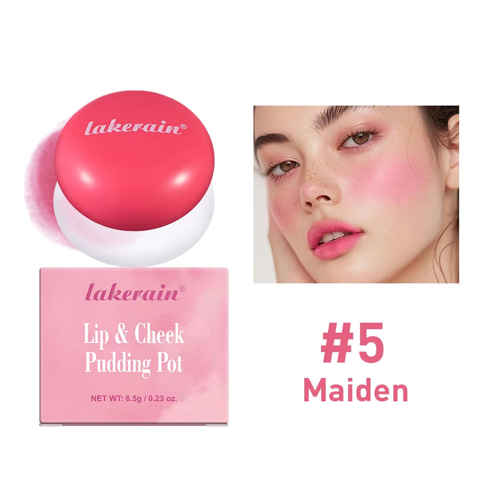 Lip&Cheek Blurry Pudding Pot | Blushed Moment - Baby | Makeup Blush, Buildable Lightweight, Multi-Use Soft Matte Finish | 5g Peaceful Pleasures Health and Wellness 5