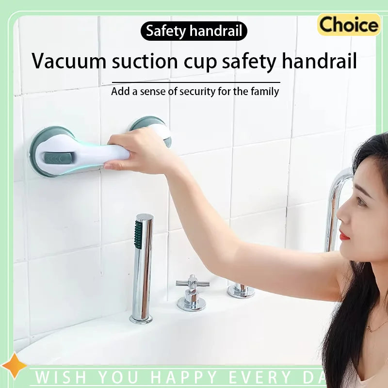 Bathroom Safety armrest No Drill strong suction cup children's bathtub handle Anti Slip Toilet Support Handle for Elderly Peaceful Pleasures Health and Wellness