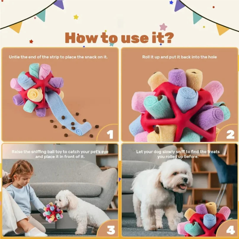 Dog Snuffle Ball – Interactive Foraging & Enrichment Toy Dog Enrichment Toy Peaceful Pleasures Health and Wellness