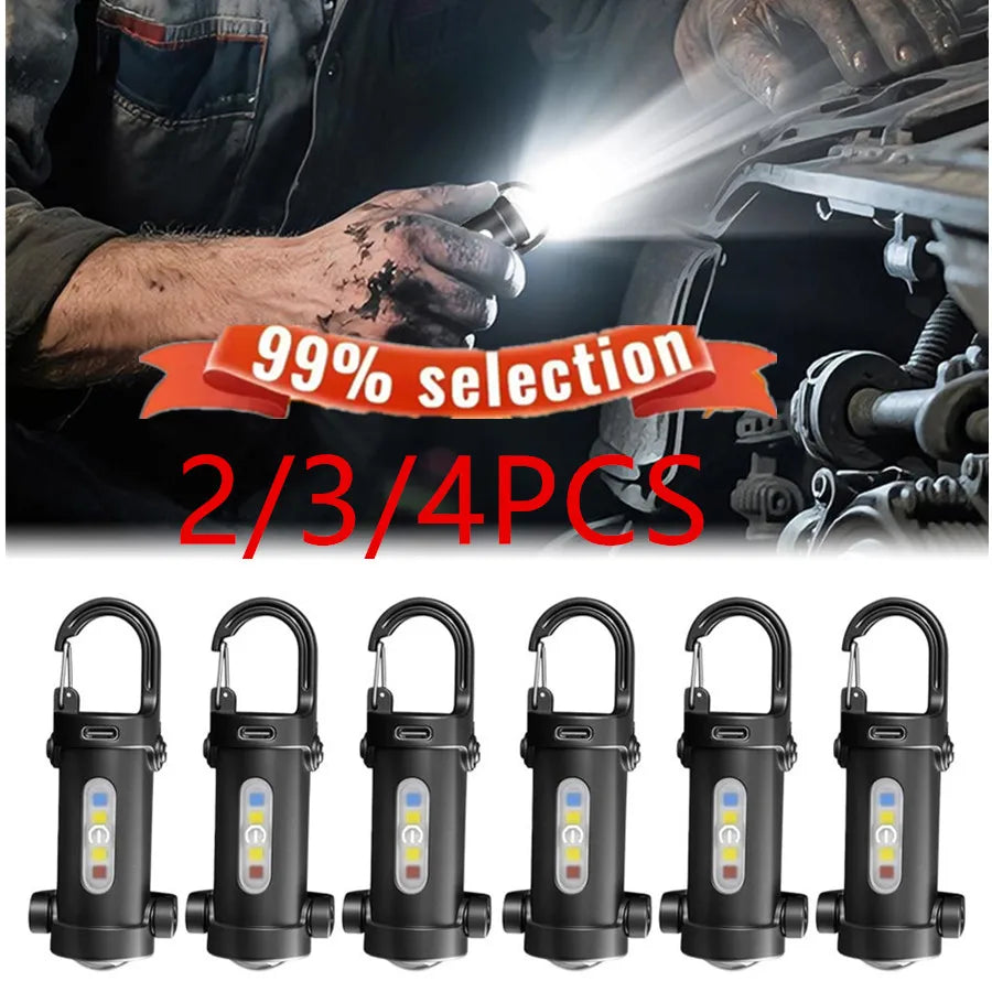 Mini COB LED Rechargeable Keychain Flashlight | 800 Lumens