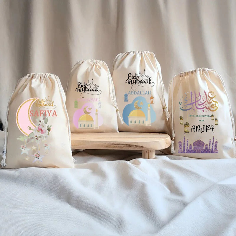 Personalised Ramadan Eid Gift Sack | Moon Mosque Muslim Bag