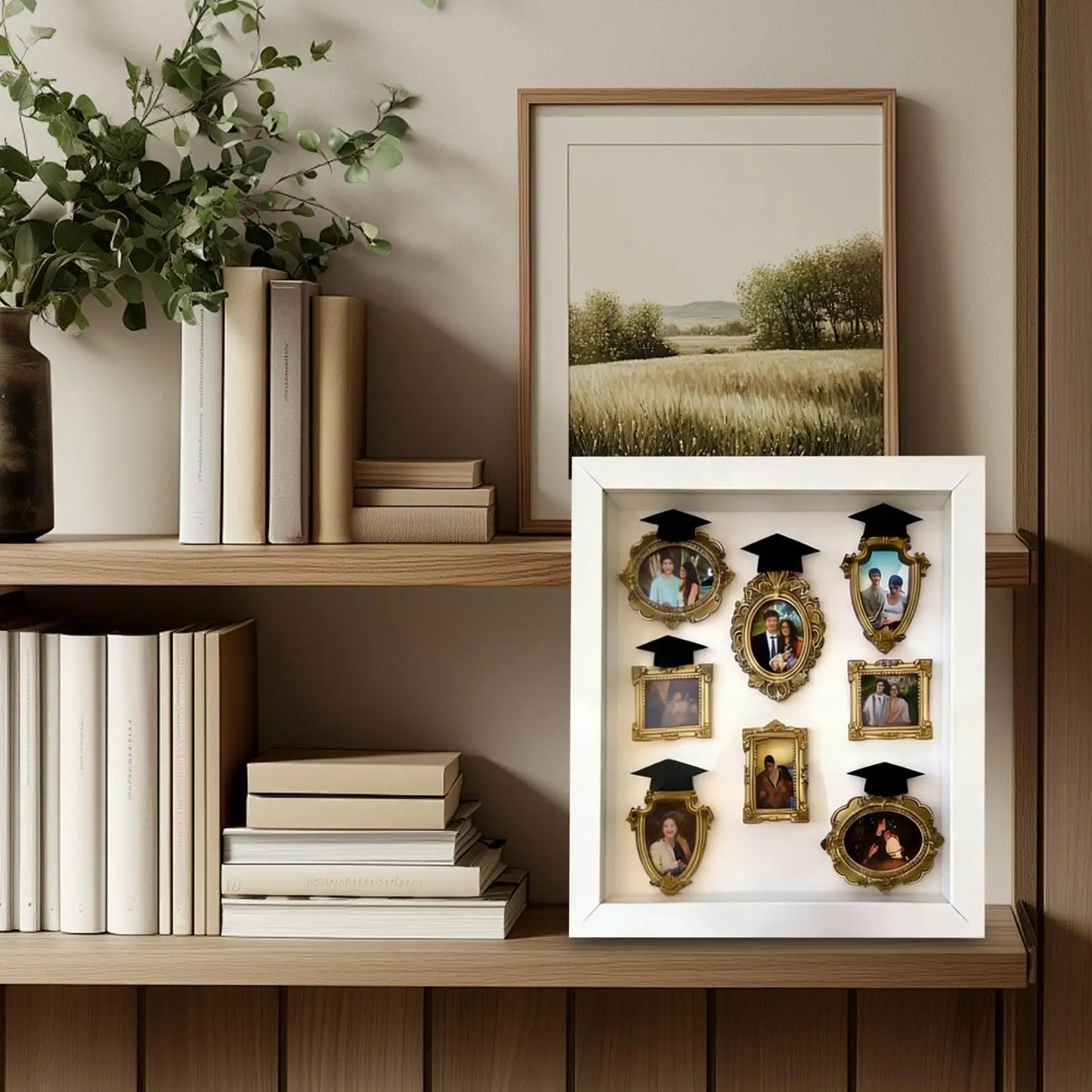 Museum Silhouette Box Vintage Display Case DIY Tiny Picture Frame for Graduation Birthday Party Wedding Valentine's Day Her Him Peaceful Pleasures Health and Wellness