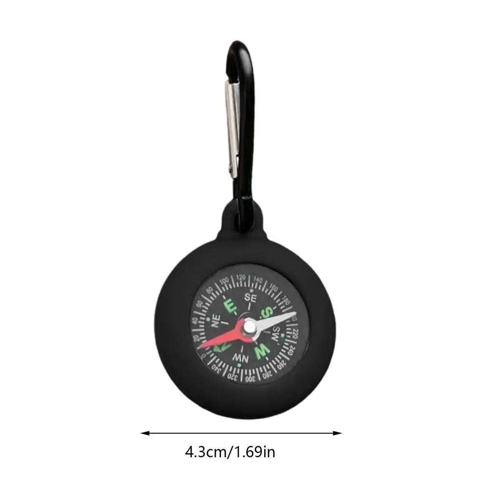 Portable Waterproof Hiking Compass with Carabiner Clip