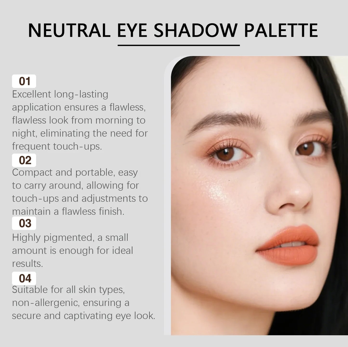 9-Color Shimmer Glitter Eyeshadow Palette – Waterproof & Blendable