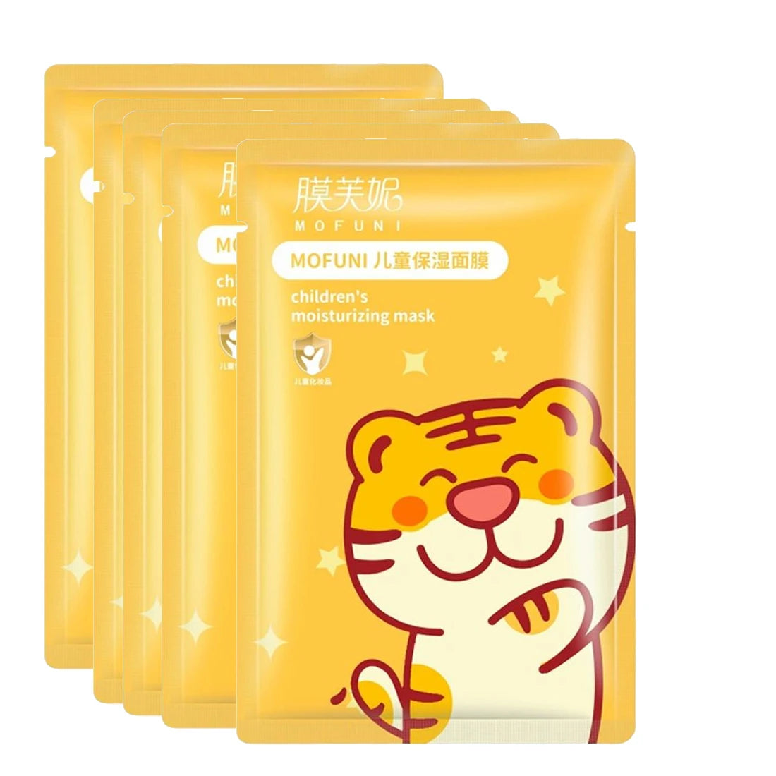 Animal Character Face Mask – Hydrating Hyaluronic Acid Sheet Mask for Kids & Teens Peaceful Pleasures Health and Wellness tiger-5pcs