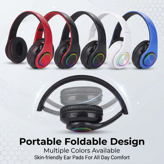 B39 Bluetooth Headphones RGB Lighting Noise Cancellation Foldable Headsets Over Ear Stereo HIFI Sports Headset TF Music Player Peaceful Pleasures Health and Wellness