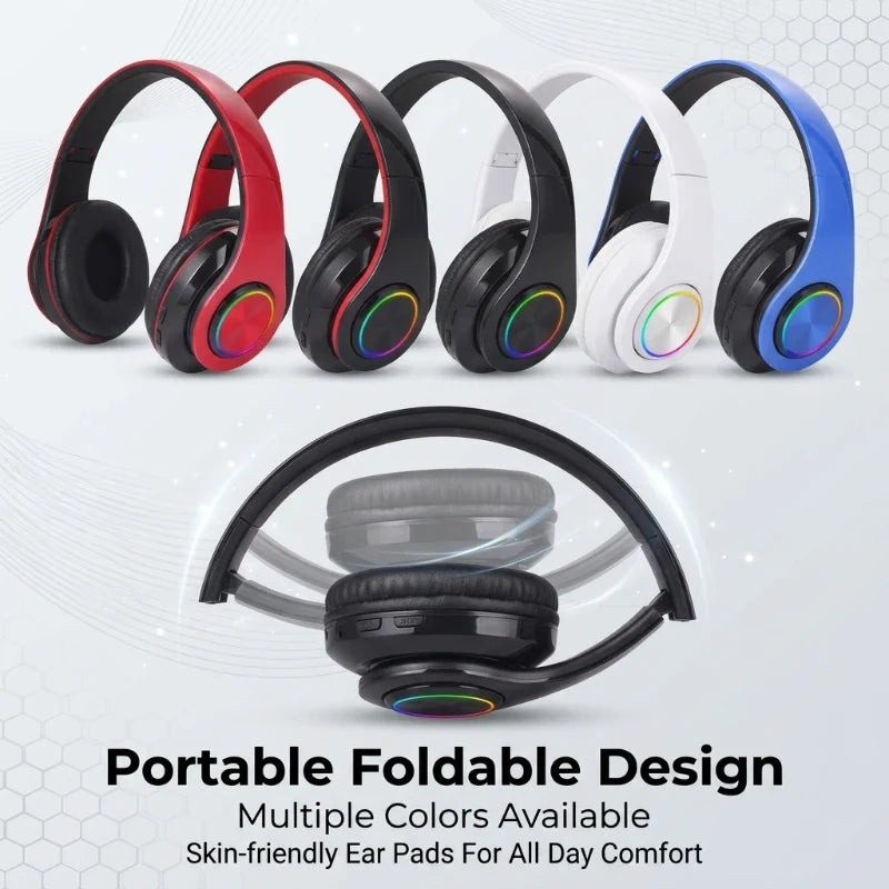 DIXSG B39 Bluetooth Headphones RGB HiFi Foldable Over-Ear