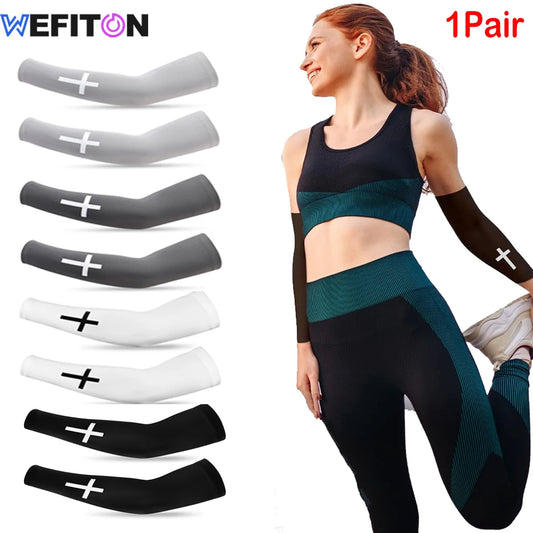 1 Pair Cooling Arm Sleeves - UV Protection & Compression for Sports (Football/Baseball/Cycling) - Christian Youth & Adult Sizes Peaceful Pleasures Health and Wellness
