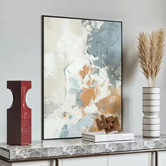 Modern Abstract Thick Oil Painting Handmade On Canvas 3d painting goud Wall Art Poster For Wall Decoration Living Room Entrance Peaceful Pleasures Health and Wellness
