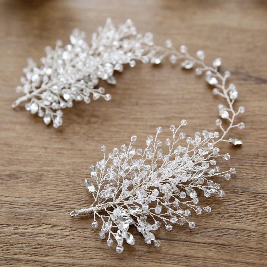 Crystal Rhinestone Bridal Headband Wedding Hair Accessory For Bride And Bridesmaid Peaceful Pleasures Health and Wellness